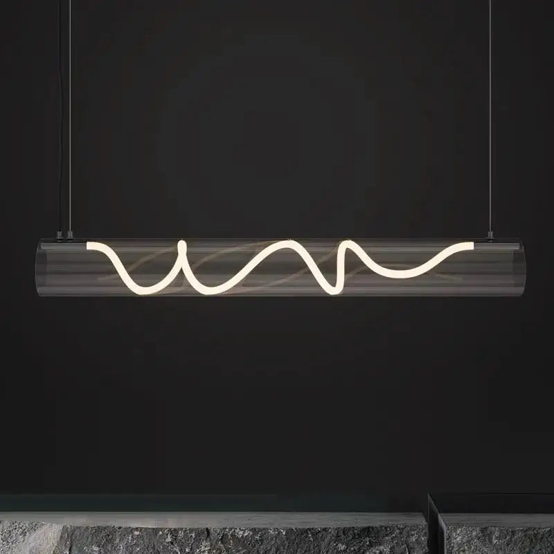Italian designer art LED restaurant chandelier modern living room irregular long bar counter, dining table lighting fixtures