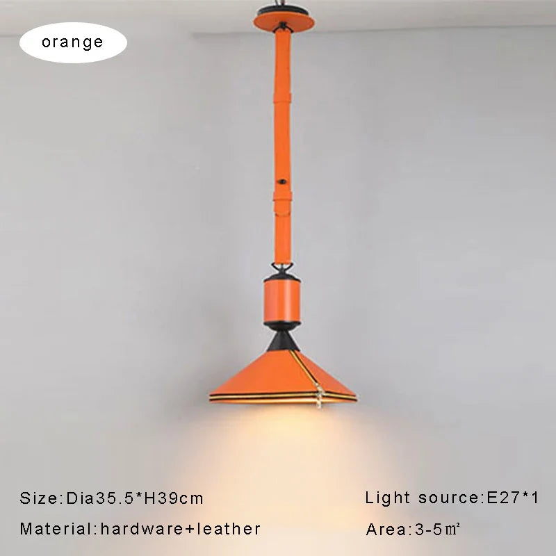 suspension minimaliste moderne en cuir de luxe