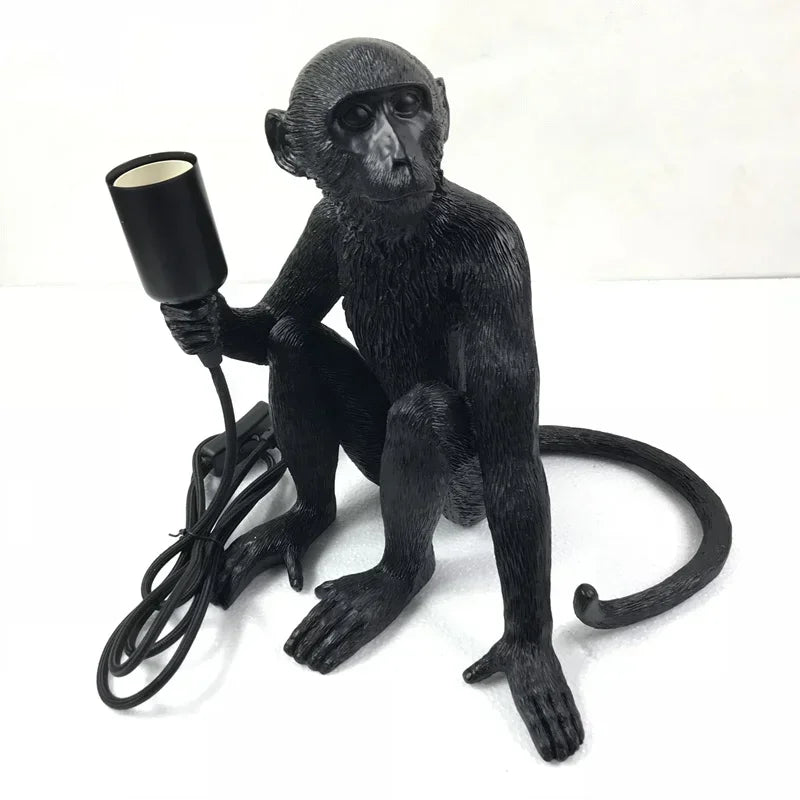lustre rétro créatif en forme de singe pour cafés et restaurants