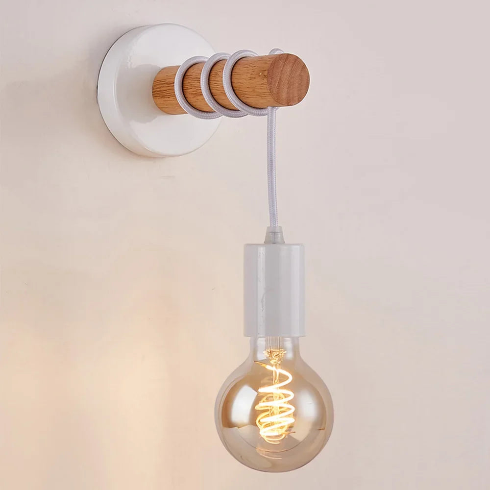 applique murale moderne en bois pour éclairage intérieur et extérieur