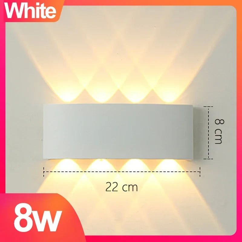 applique murale led extérieur étanche aluminium haut bas zbw0010
