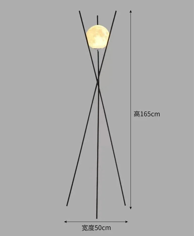 lampadaire led moderne boule de verre trépied lampe décorative