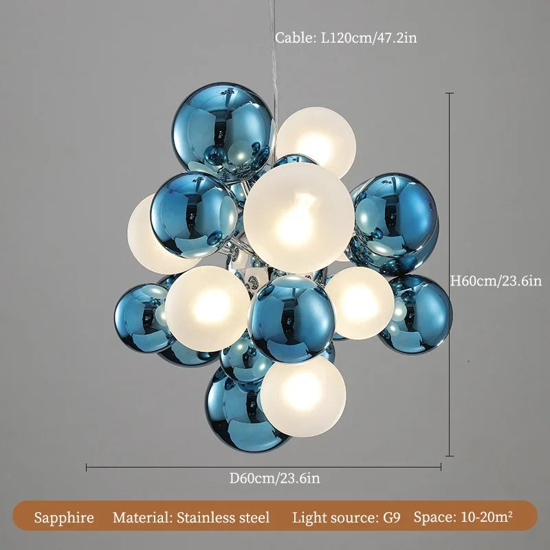 plafonnier en verre à led pour éclairage décoratif intérieur