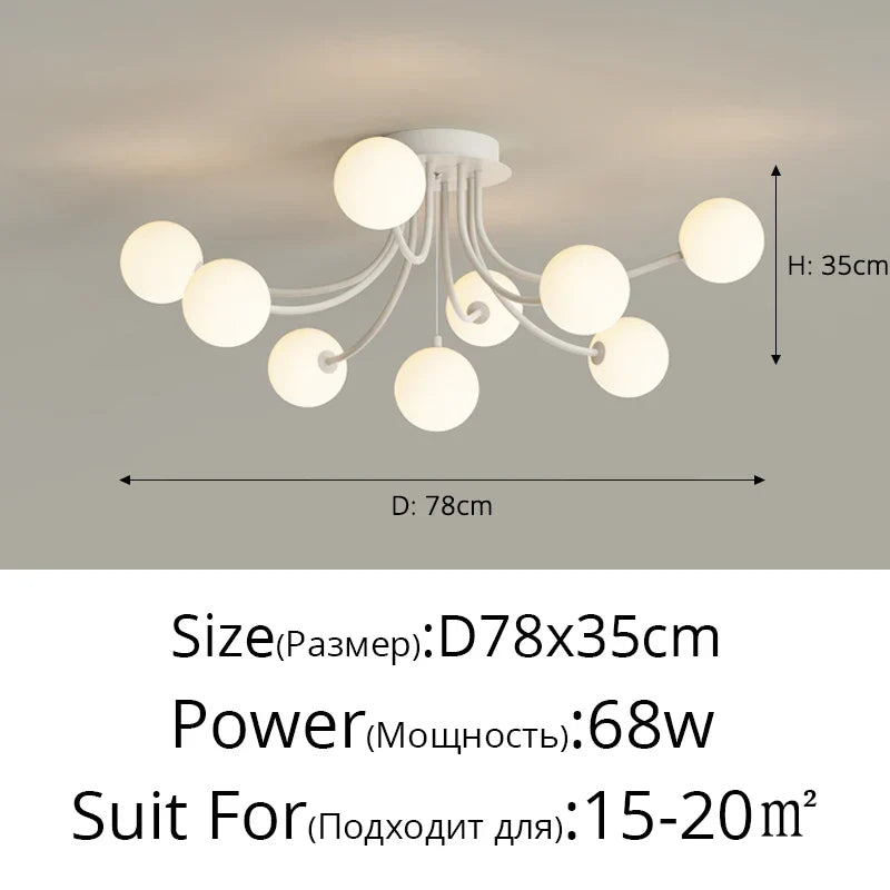 plafonnier led moderne romantique pour décoration intérieure