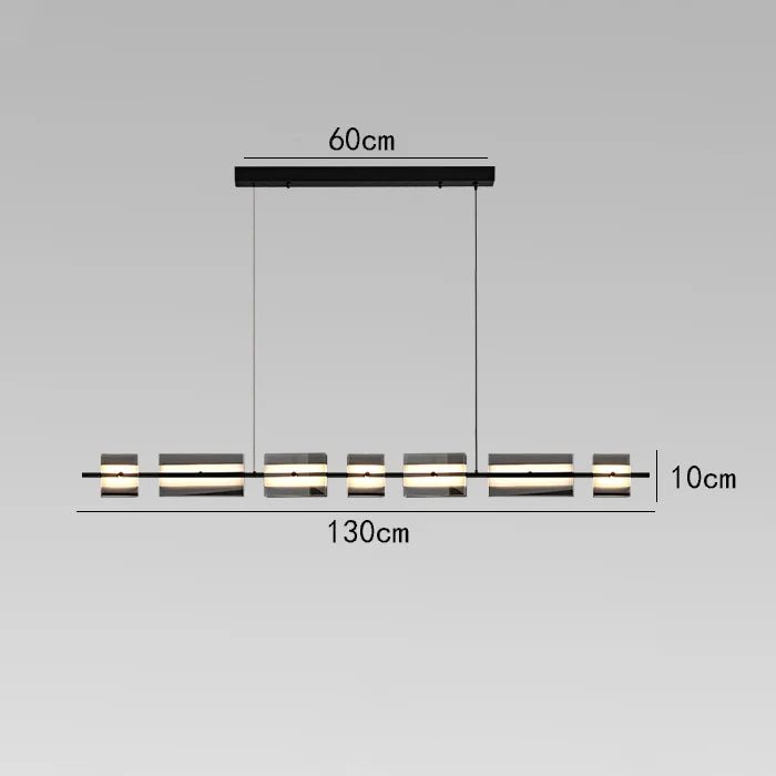 lustre minimaliste italien en cuivre et verre moderne