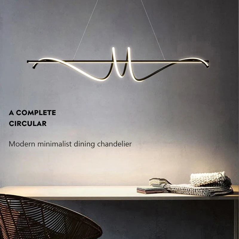 suspension moderne en led pour décoration intérieure élégante