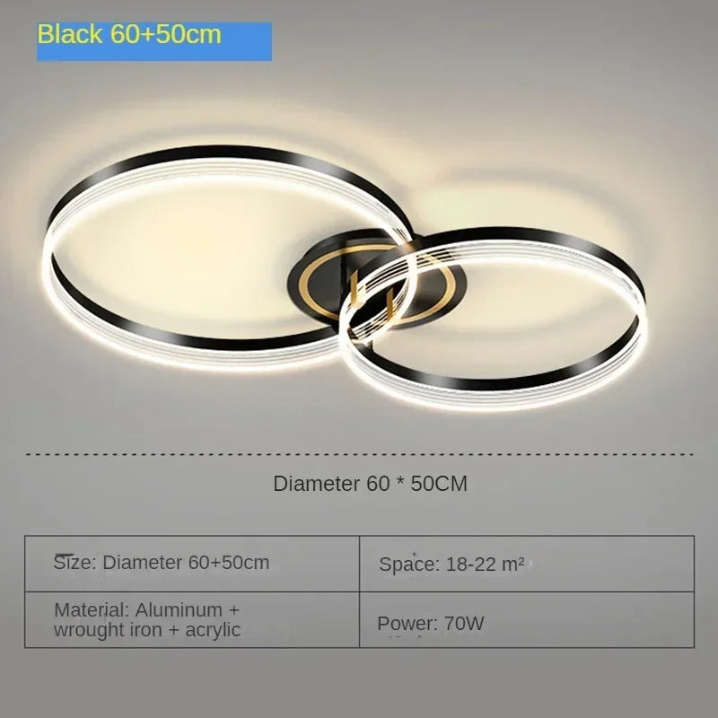 lustre moderne en acrylique avec leds pour décor luxueux