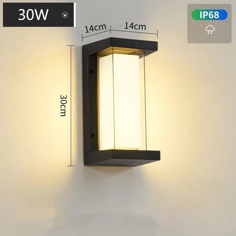 Applique murale LED lampe extérieure étanche en aluminium extérieur applique murale Rgb Tuya Smart Wifi réglable applique murale porche jardin Villa éclairage