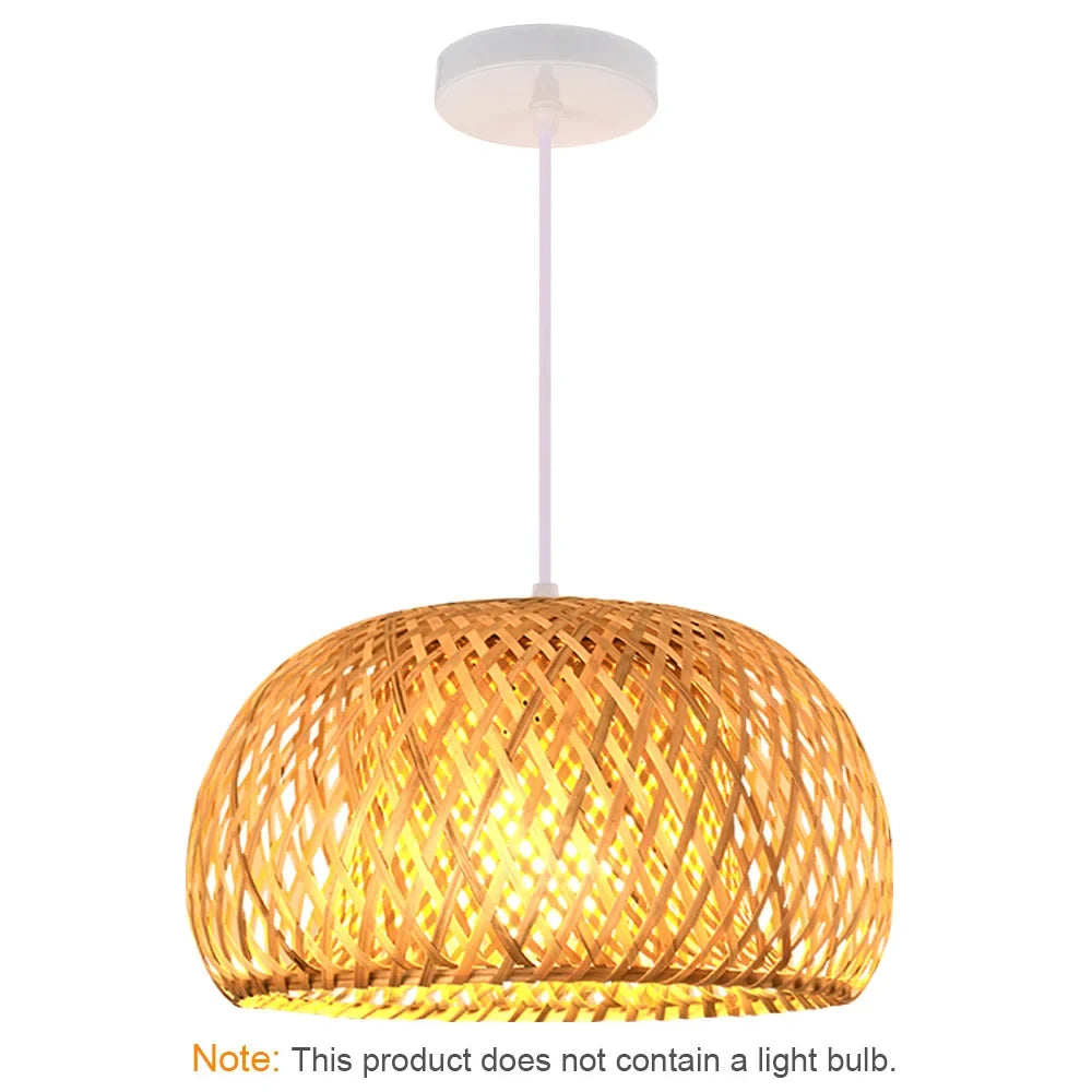 Suspension Bambou rotin lumière lampara Techo bambou paille lustre lumière décoration de la maison Art déco plafond suspension lustre