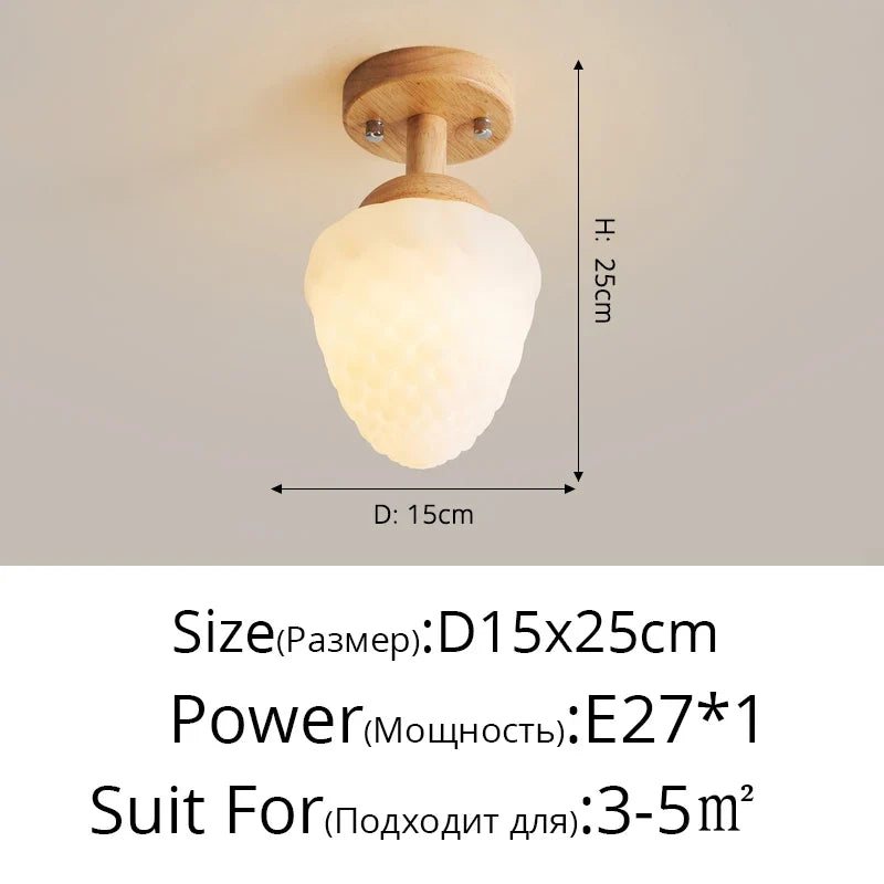 lustre bois simple art créatif pour enfants style français moderne