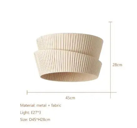 lustre minimaliste en tissu fait main style wabi sabi