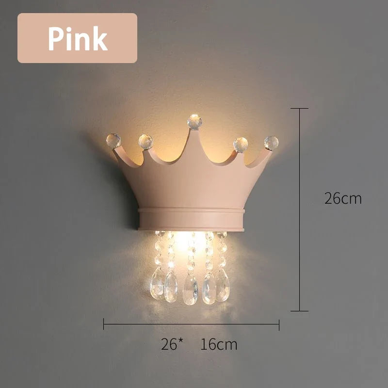 Lampe chevet suspension cristal luxe princesse décor murale