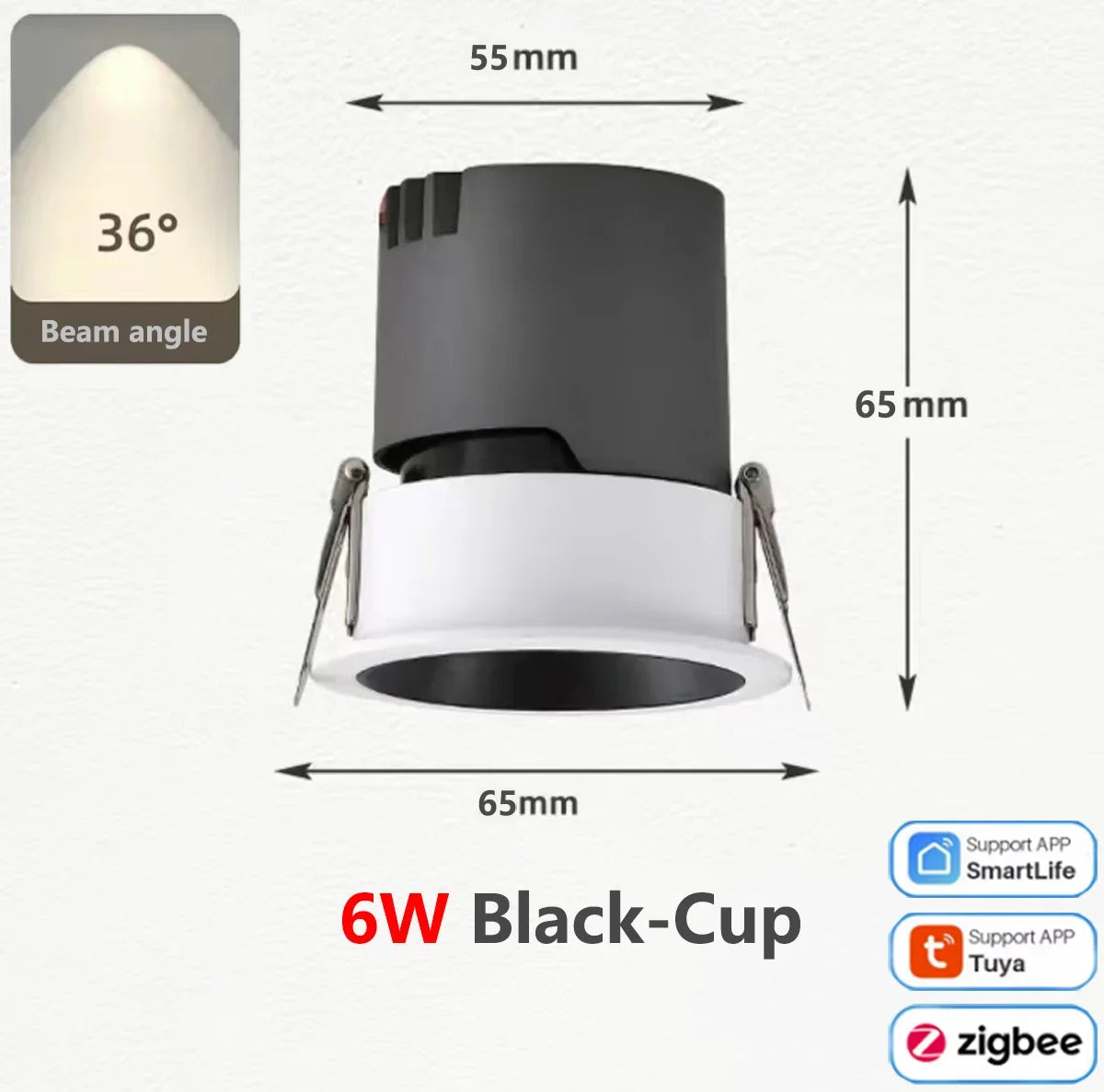 spot led cob zigbee intensité variable en aluminium