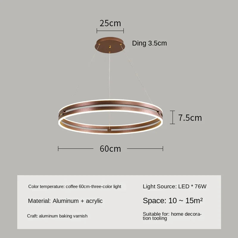 lustre circulaire moderne pour décoration intérieure créative et élégante