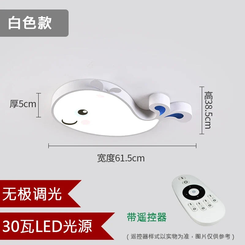 plafonnier led baleine éclairage créatif moderne pour enfant