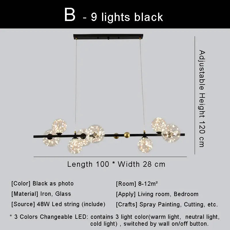 lustre led moderne design nordique pour décoration intérieure