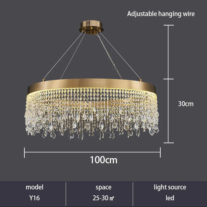 plafonnier led moderne en cristal luminaire décoratif d'intérieur
