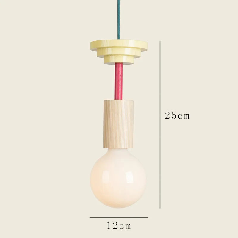 Bois moderne suspension LED lumières cuisine nordique décor à la maison lampe suspendue Restaurant plafond Lustre Lustre chambre luminaire