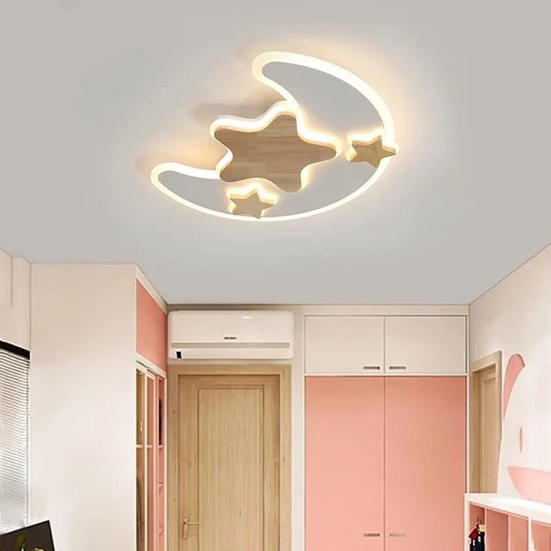 plafonnier led enfantin décoration étoile lune luminosité réglable