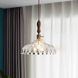 suspension luminaire moderne en bois verre et laiton