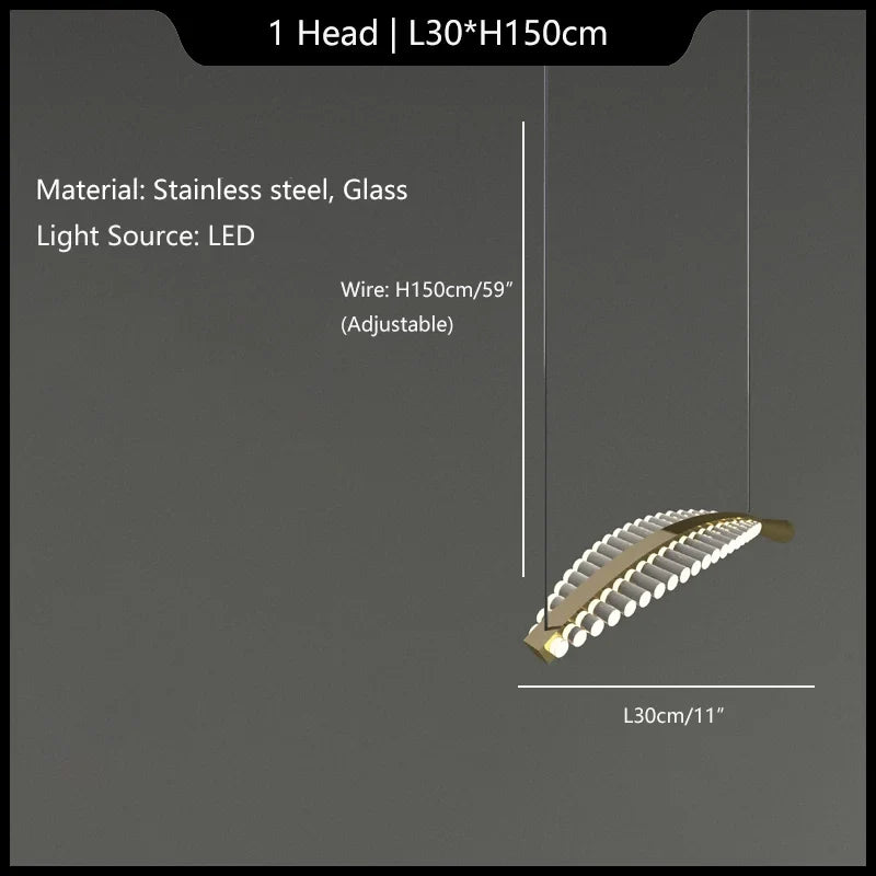 lustre suspendu en verre design pour intérieur élégant