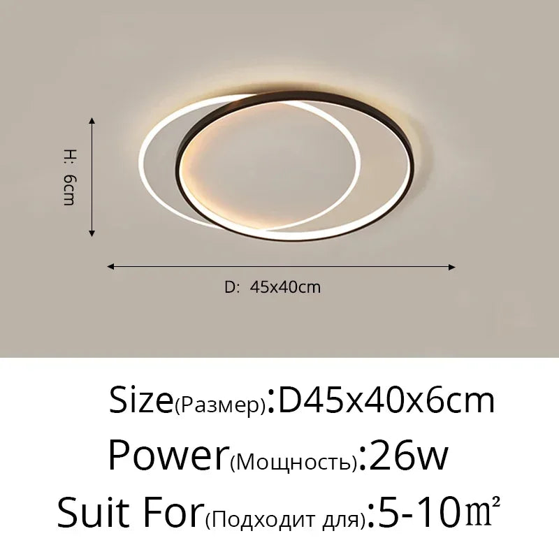 plafonnier moderne à leds pour décoration intérieure de maison
