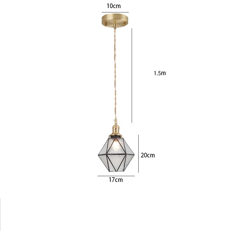 suspension en verre teinté style nordique pour éclairage industriel