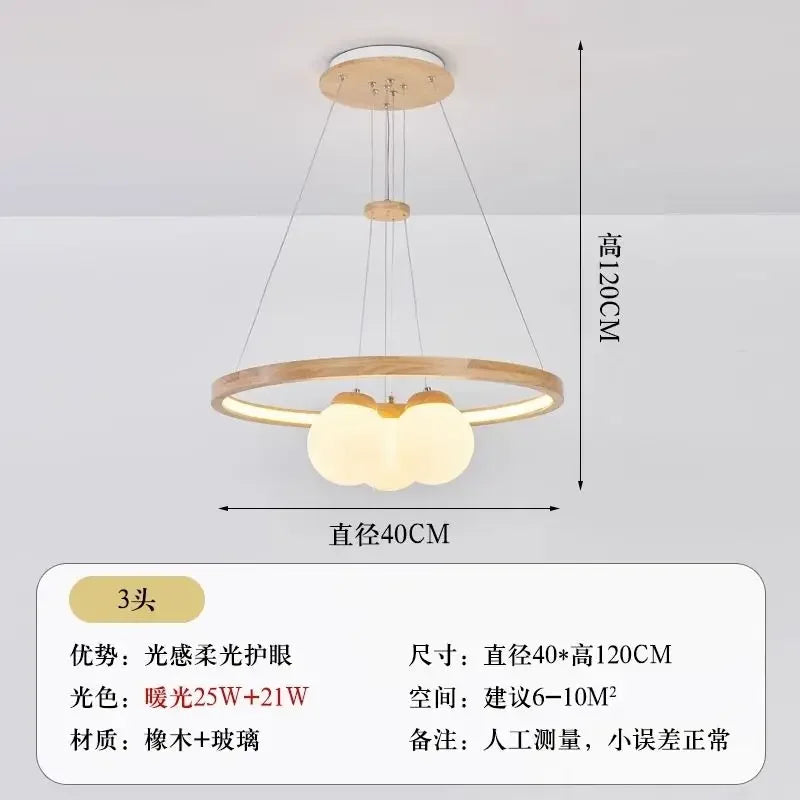 plafonnier led suspendu design moderne en forme de boule de verre