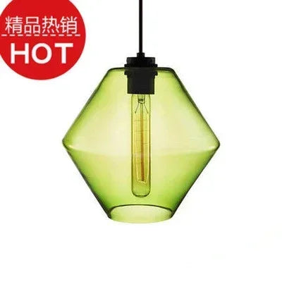 lustre suspendu moderne en verre transparent design élégant