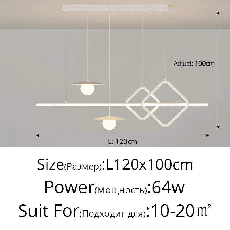 lustre nordique géométrique créatif pour restaurants et bars