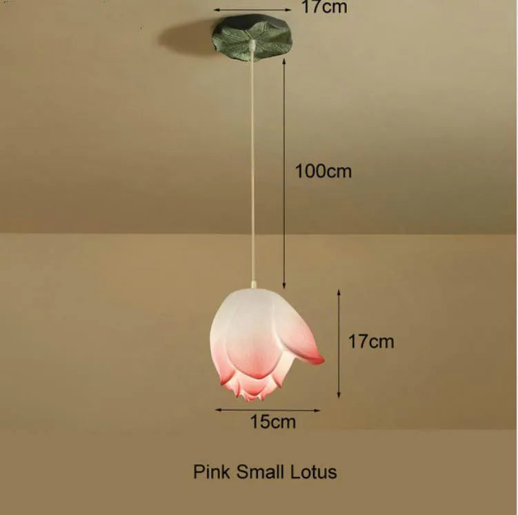 Suspension fleur Lotus style rétro LED