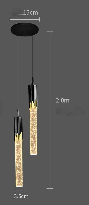 Suspension LED en cristal Éclairage créatif moderne