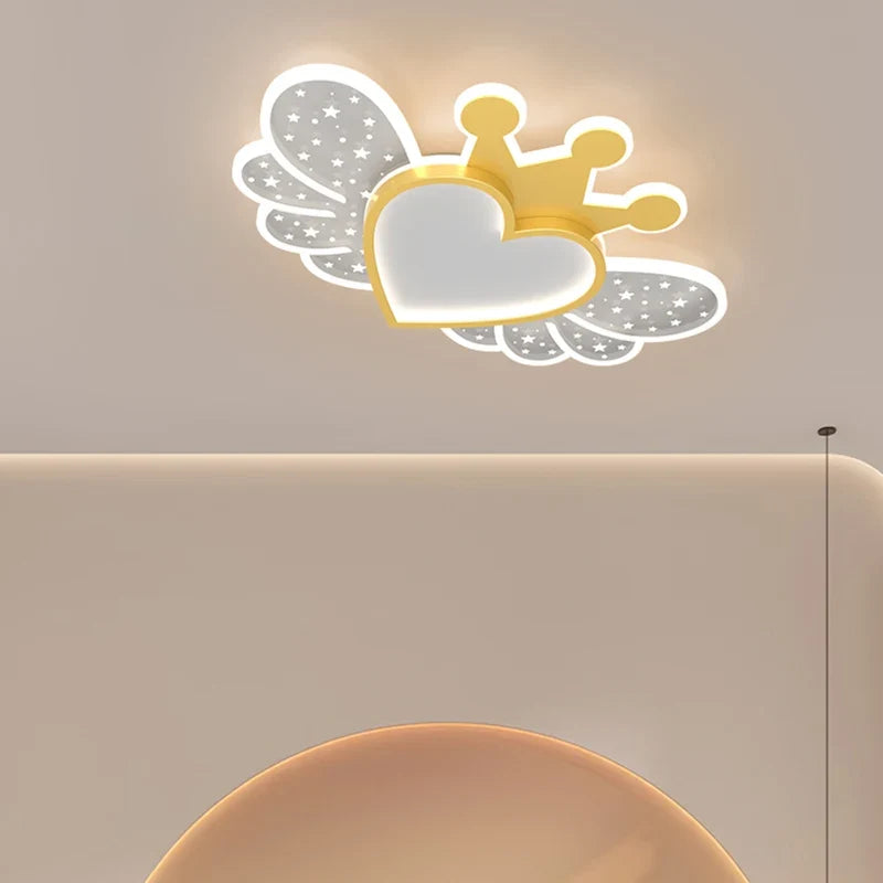 lustre led ultra lumineux moderne nordique avec décoration d'amour