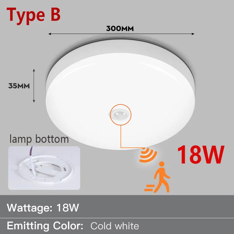 plafonnier led avec détecteur de mouvement pour intérieur