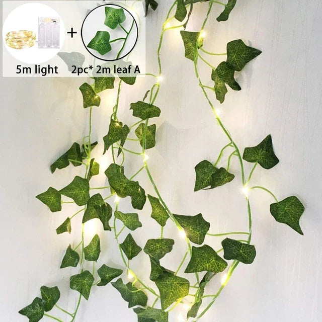 guirlande lumineuse led feuilles d'érable pour décoration de Noël