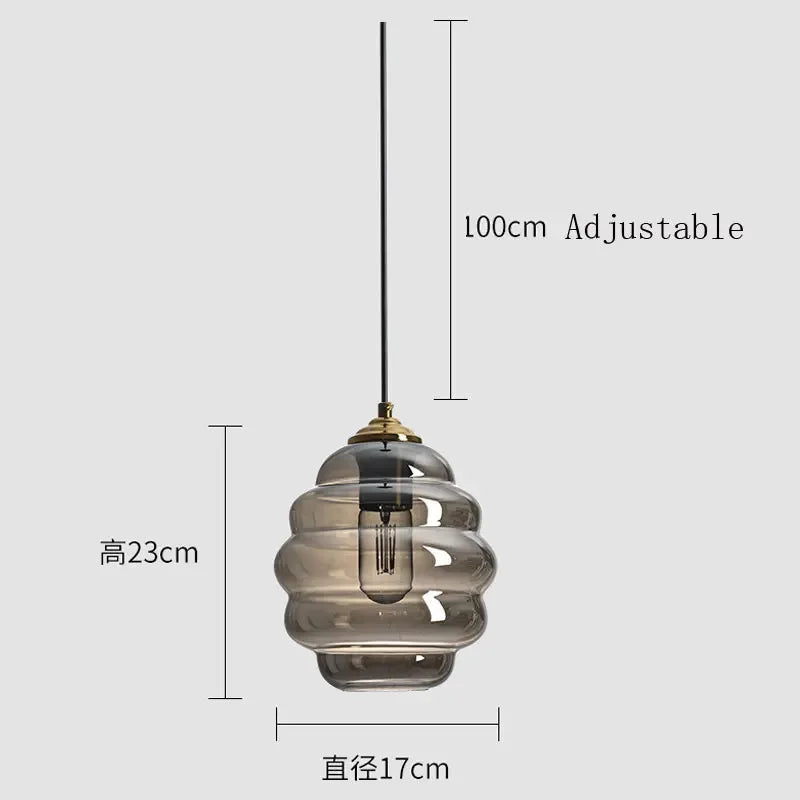 lustre moderne en verre pour cuisine et restaurant