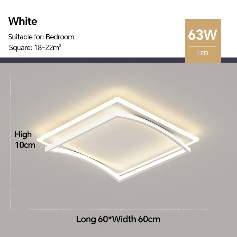 lustre moderne à leds pour intérieur de maison