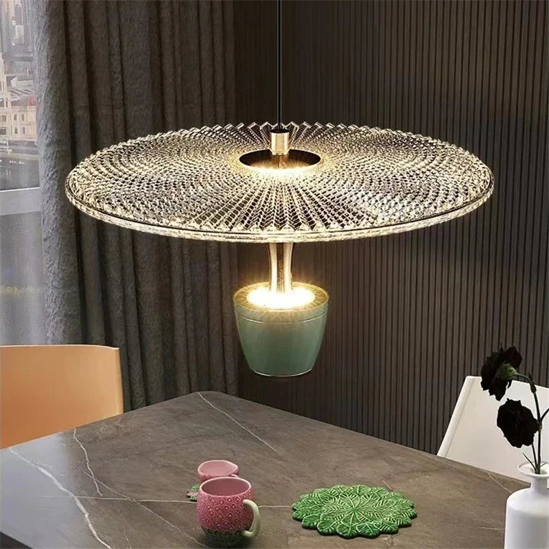 suspension minimalistes modernes en verre grain d'eau