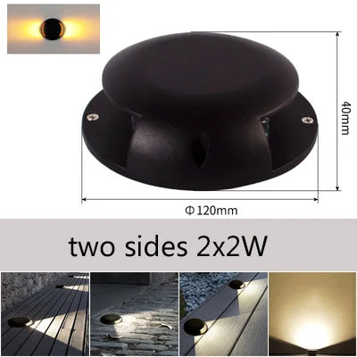 Outdoor floor lights, waterproof underground lights, led aisle, trail lights, stairs, hole-free garden lights, lawn steps