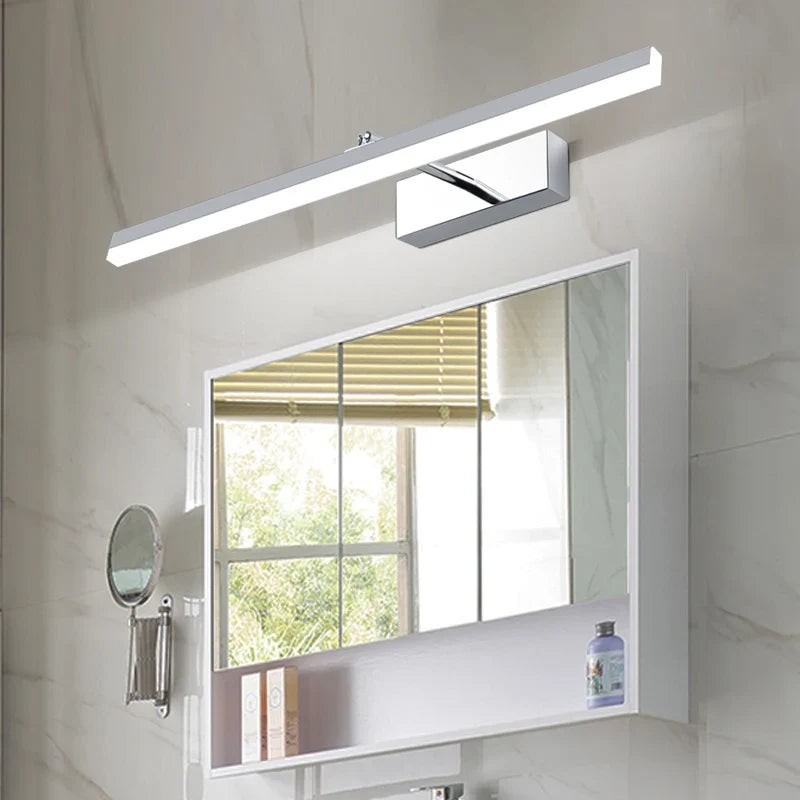lampe frontale à miroir rétractable pour toilettes