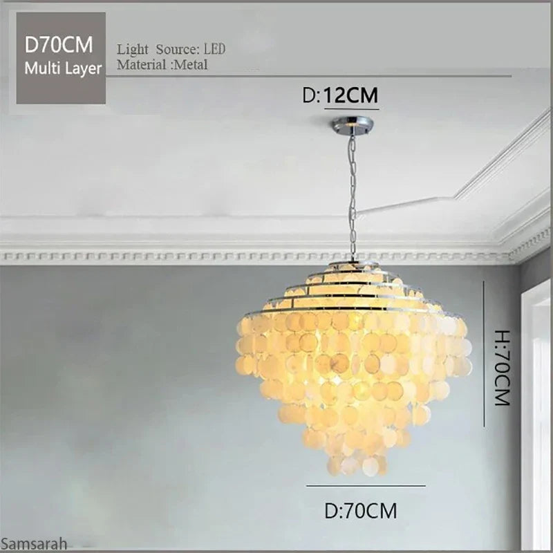 suspension en métal doré pour intérieur élégant