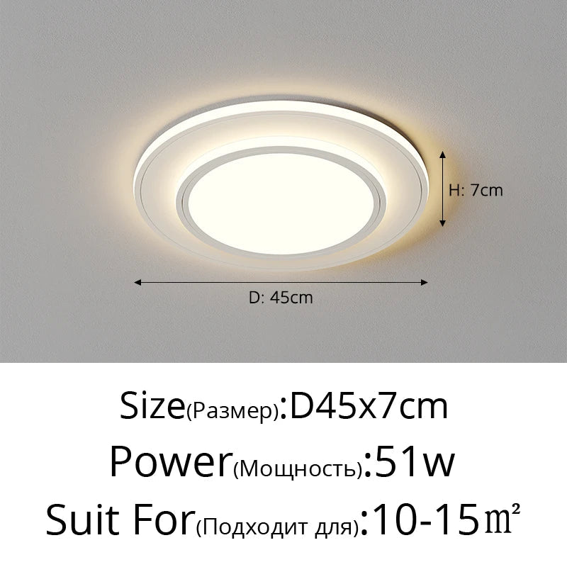 plafonnier double couche moderne pour un éclairage élégant à la maison