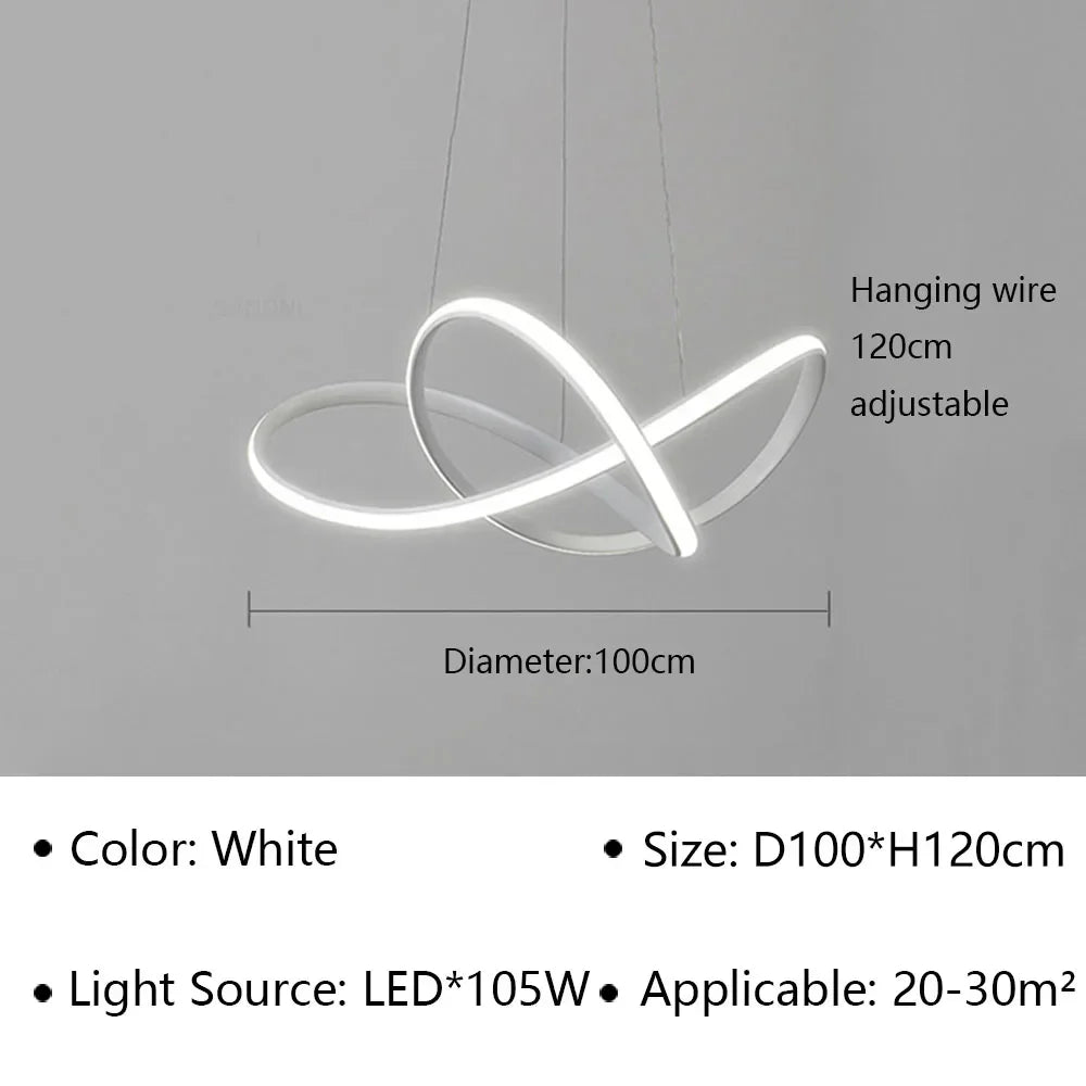 lustre suspendu led moderne pour décoration maison