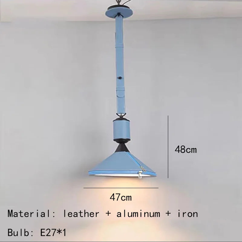 suspension LED en cuir artificiel luminaire décoratif