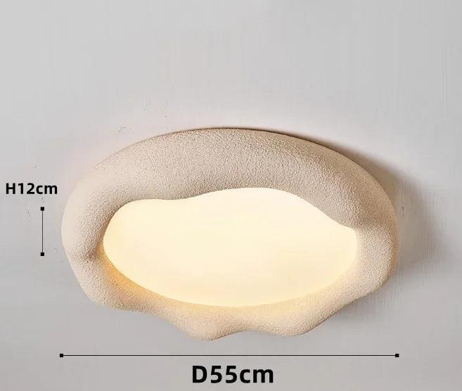 plafonnier nuage style wabi sabi minimaliste pour éclairage doux