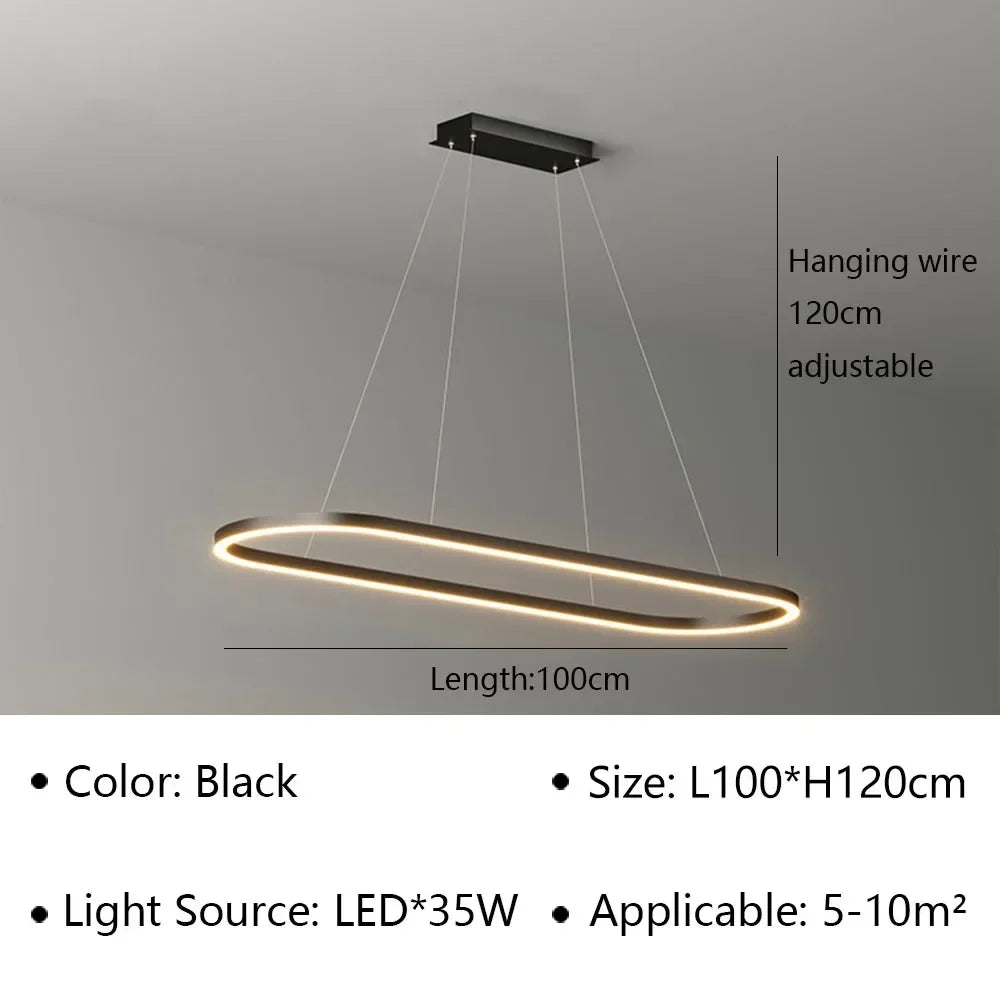 suspension à led moderne pour décoration intérieure élégante