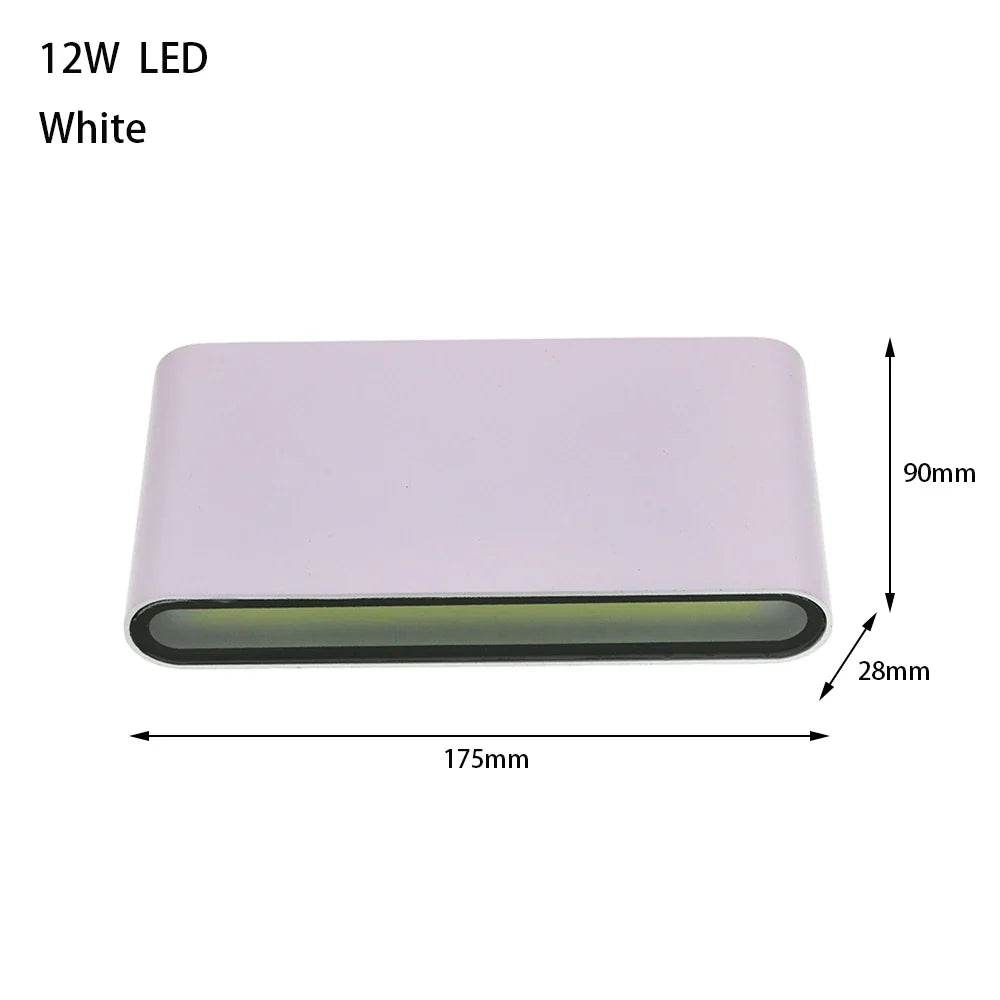applique murale led moderne étanche luminaire décoratif intérieur extérieur aluminium