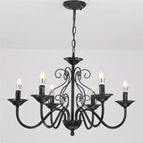 lustre rétro en fer forgé style campagnard américain pour décoration intérieure