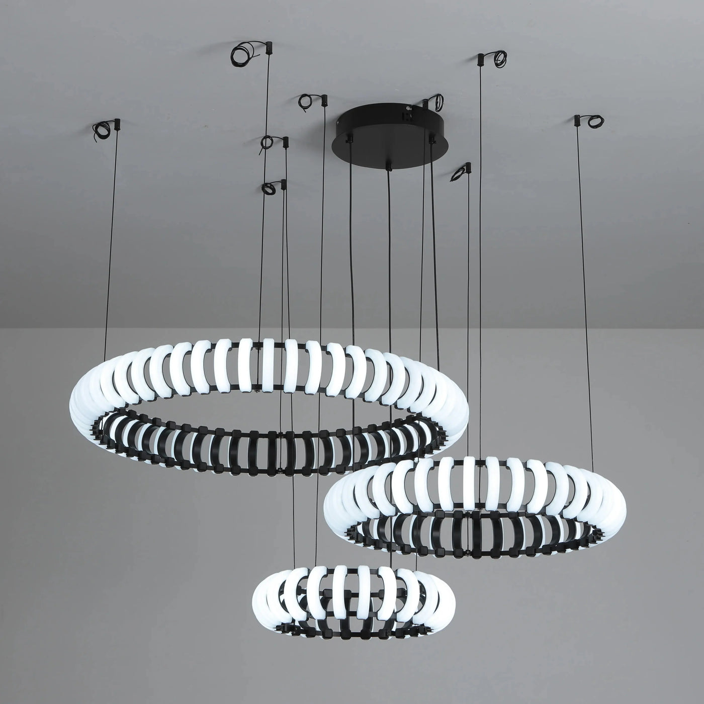 lampe pendante design moderne led ronde nordique pour décor atmosphérique