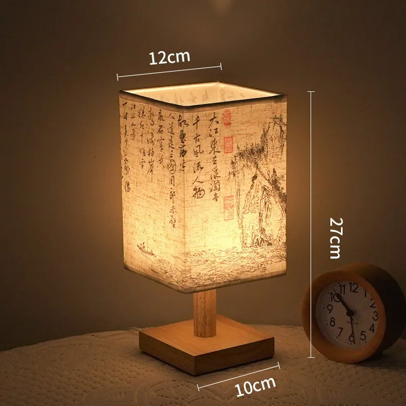 lampe à poser décorative carrée à led avec variateur et prise usb